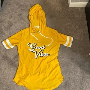 ultra flirt yellow good vibes shirt